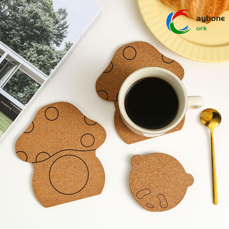 Coaster Penebat Cork Berbentuk Comel