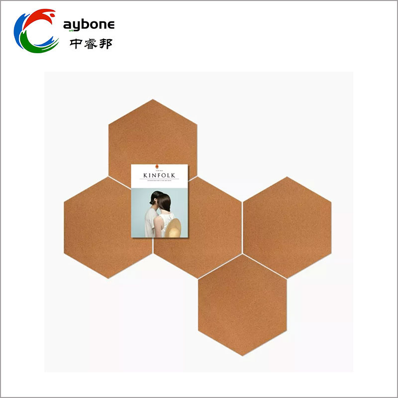 Hexagon Cork Board Jubin Papan Pin Pelekat Sendiri